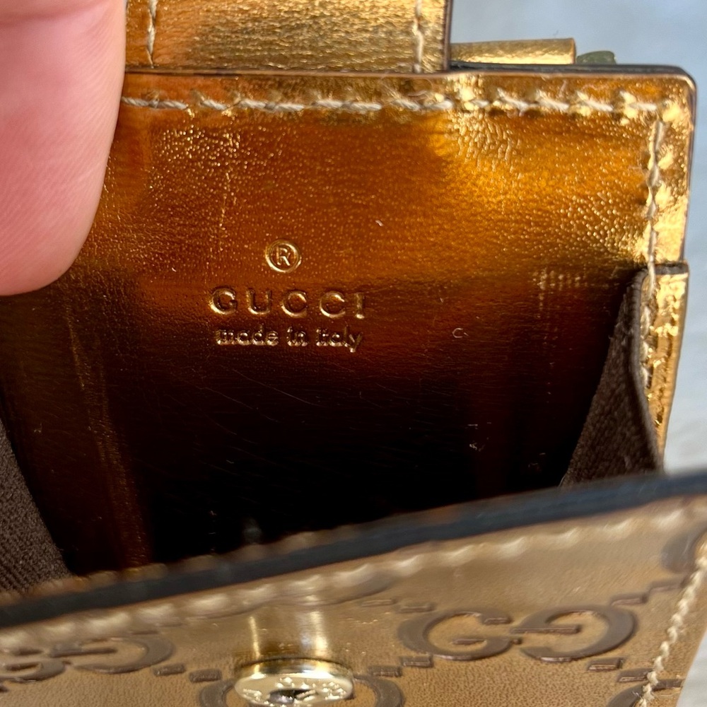 Gucci Metallic Bronze GG Monogram Mini Lanyard Bag - Picture 13 of 15